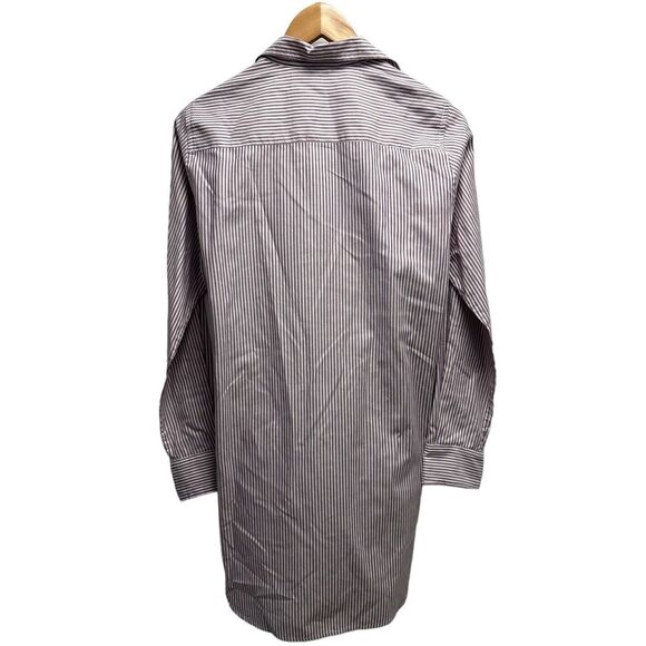 Frank & Eileen Striped Button Down Shirt - Brown and White - Picture 4 of 6